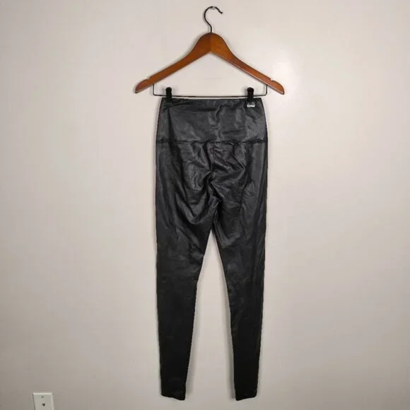 Aritzia Wilfred Free Daria Japanese Fabric High Rise Faux Leather Leggings S - Picture 3 of 9